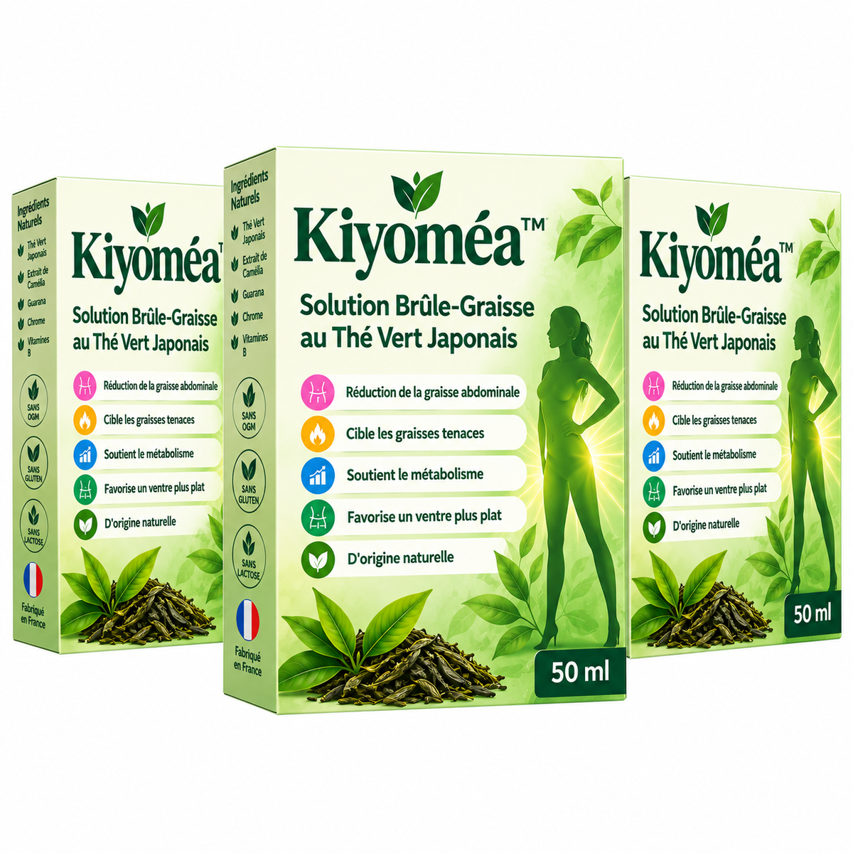 Kiyoméa™ Brûleur de Graisse au Thé Vert Japonais | Perdez 5 kg de ventre en 7 jours sans bouger de votre canapé!