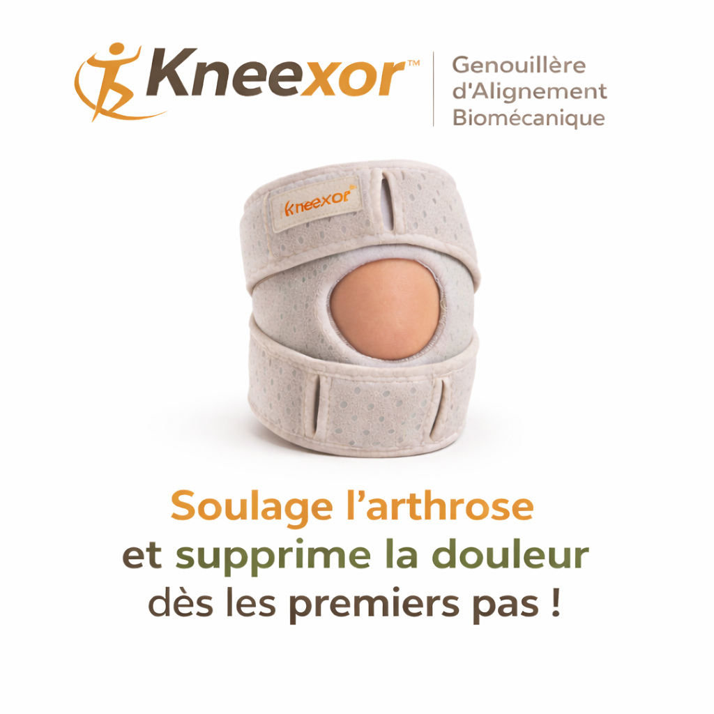 Kneexor™ Genouillère d’Alignement Biomécanique | Soulage l’arthrose et supprime la douleur dès les premiers pas !