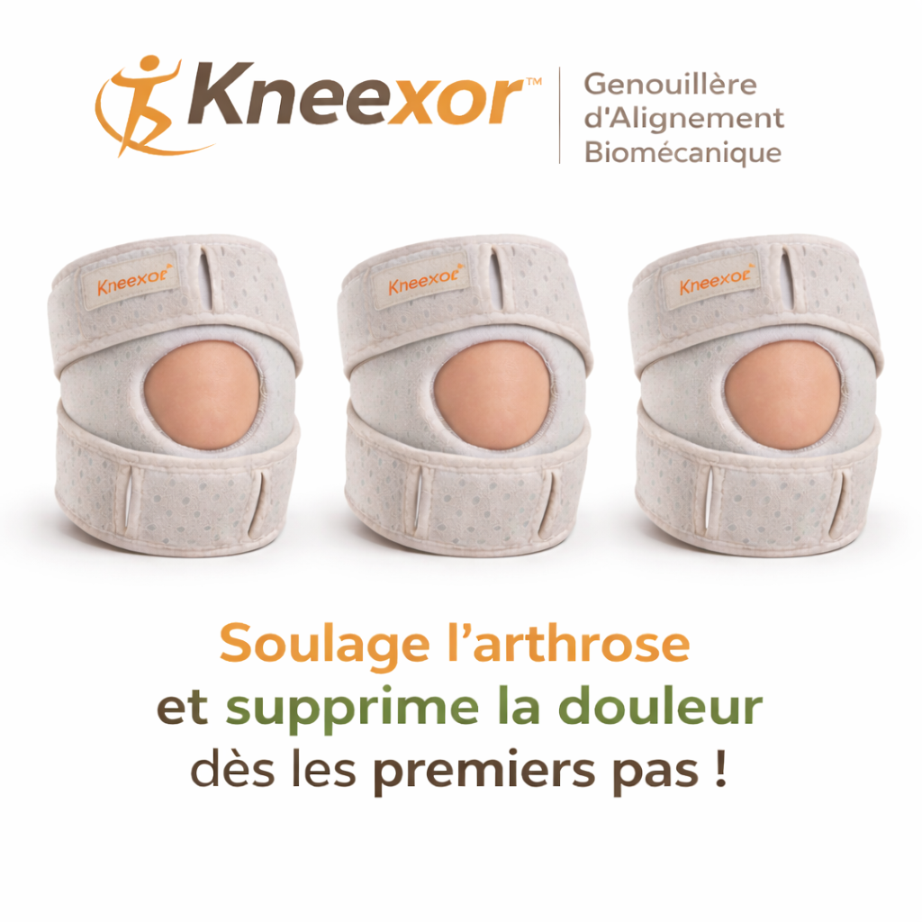 Kneexor™ Genouillère d’Alignement Biomécanique | Soulage l’arthrose et supprime la douleur dès les premiers pas !