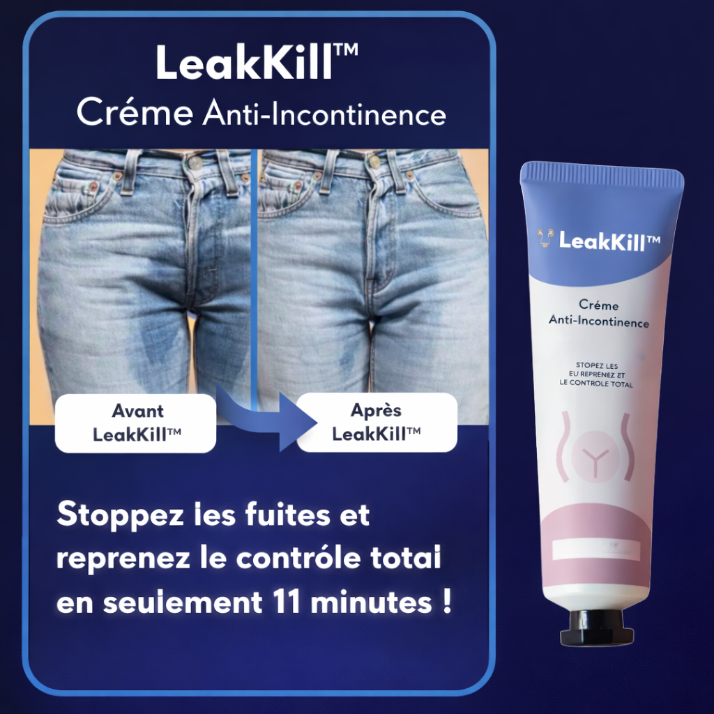 LeakKill™ Crème Anti-Incontinence | Stoppez les fuites et reprenez le contrôle total en seulement 11 minutes !