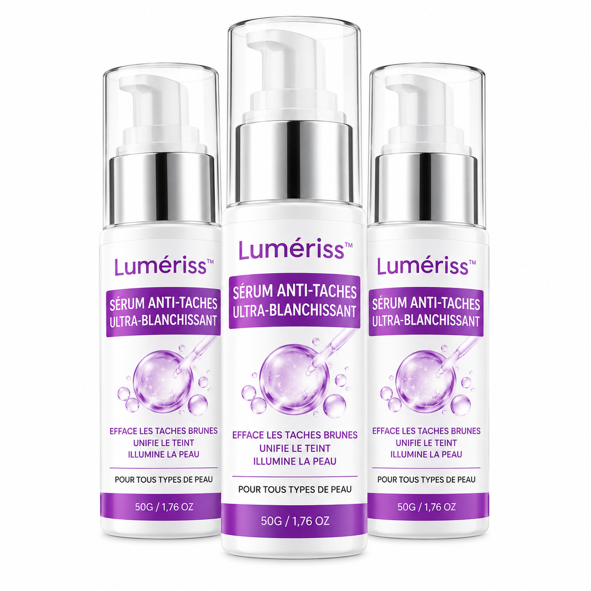 Lumériss™ Sérum Anti-Taches Ultra-Blanchissant | Effacez vos taches brunes et unifiez votre teint en 72 heures !