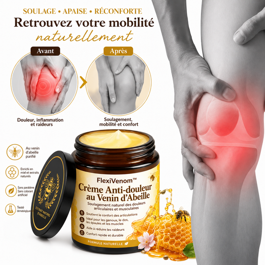 FlexiVenom™ Crème Anti-douleur au Venin d'Abeille | Soulage les articulations en 10 minutes!