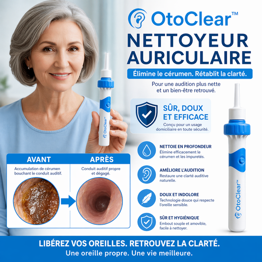OtoClear™ Nettoyeur Auriculaire | Débouchez vos oreilles et retrouvez une audition parfaite en 60 secondes chrono !