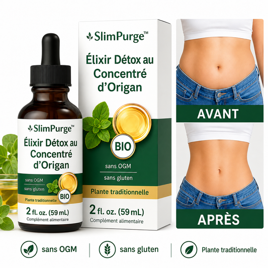 SlimPurge™ Élixir Détox au Concentré d’Origan | Perdez 3 kg de toxines en 48h et retrouvez un ventre plat!