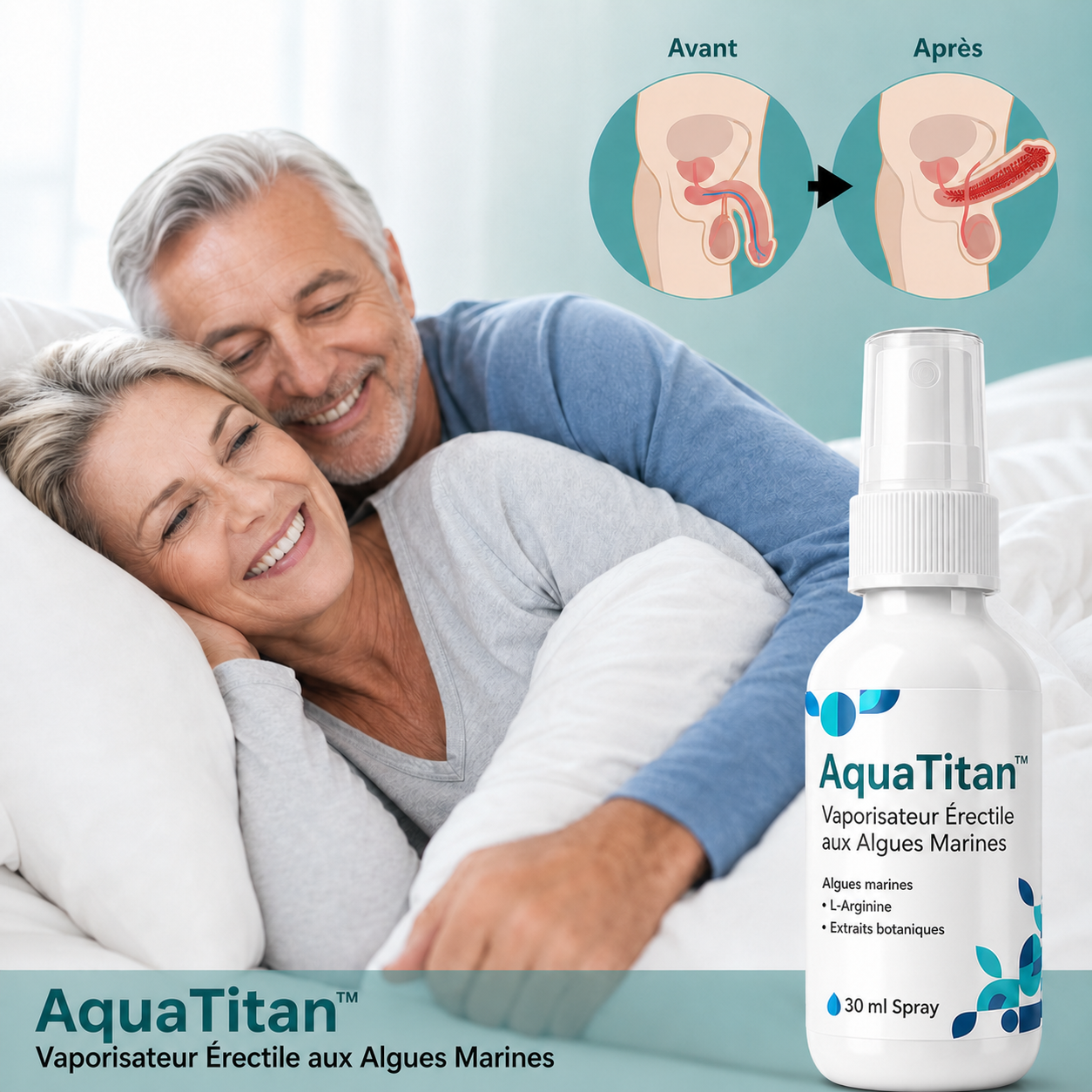 AquaTitan™ Vaporisateur Érectile aux Algues Marines | Érections dures comme du roc en 43 secondes!