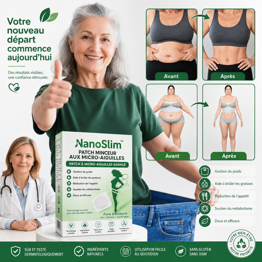 NanoSlim™ Patch Minceur aux Micro-Aiguilles | Perdez jusqu'à 10 kilos de graisse abdominale en 8 jours !