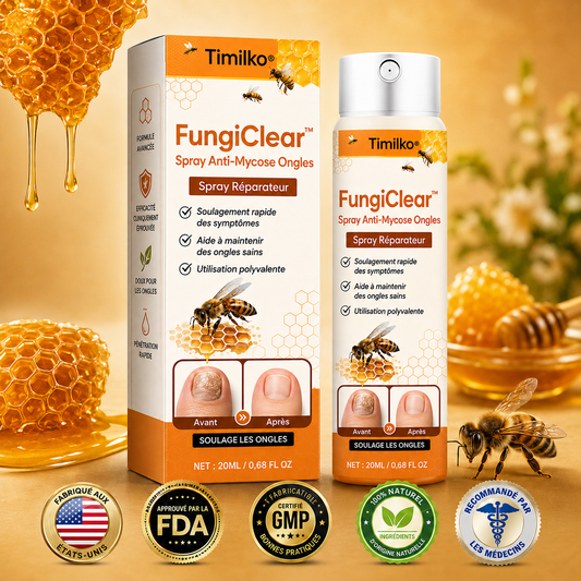 FungiClear™ Spray Anti-Mycose Ongles | Éliminez les champignons à la racine et retrouvez des ongles clairs, sains et propres dès 7 jours !
