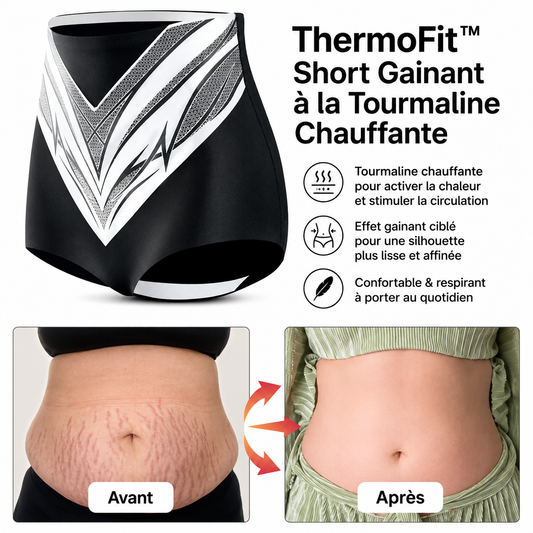 ThermoFit™ Short Gainant à la Tourmaline Chauffante | Brûle la graisse du ventre dès la première heure!