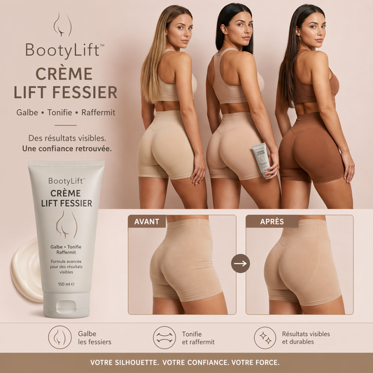 BootyLift™ Crème Lift Fessier | Fesses plus fermes, plus galbées et effet push-up visible en 21 jours chrono !