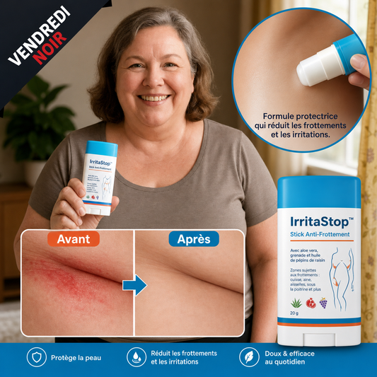 IrritaStop™ Stick Anti-Frottement | Stoppez les rougeurs et les douleurs en 2 minutes chrono !