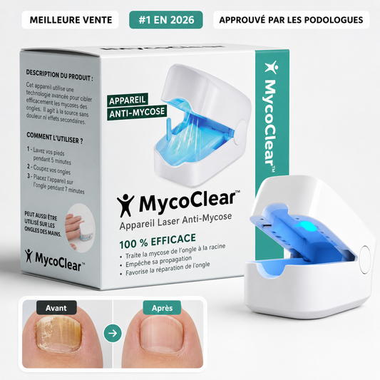 MycoClear™ Appareil Laser Anti-Mycose | Éradiquez les champignons à la racine et retrouvez des ongles sains en 7 jours !