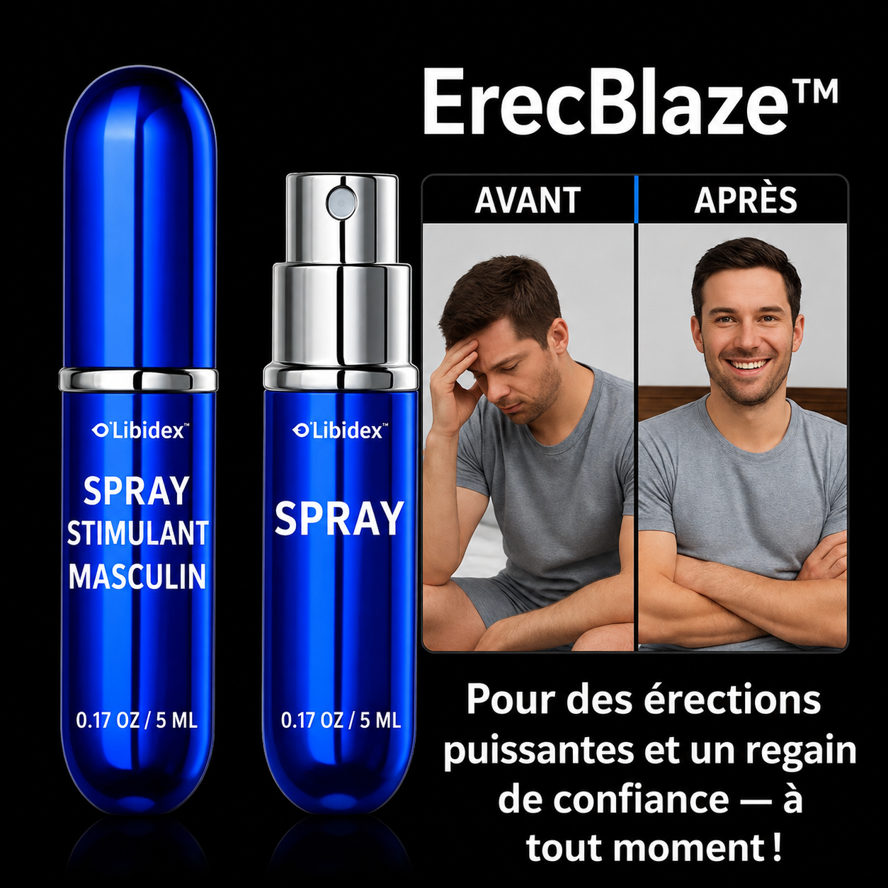 ErecBlaze™ Spray Stimulant Masculin | Pour des érections puissantes et un regain de confiance – à tout moment!