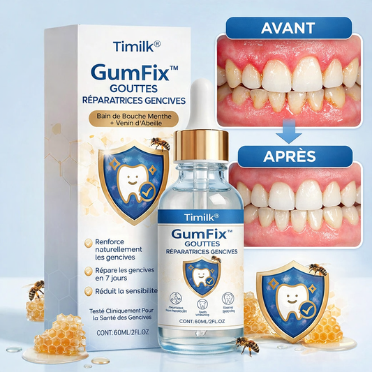GumFix™ Gouttes Réparatrices Gencives | Stoppez les saignements et réparez vos gencives en quelques jours !