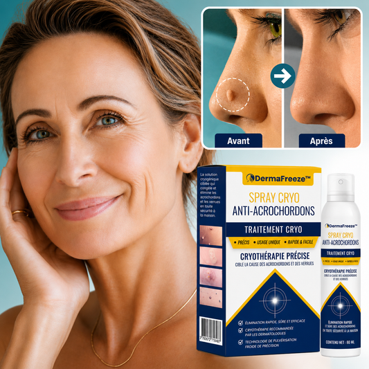 DermaFreeze™ Spray Cryo Anti-Acrochordons | Faites disparaître verrues et petites excroissances sans rendez-vous ni chirurgie !