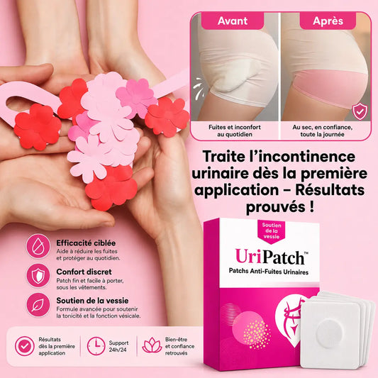 UriPatch™ Patchs Anti-Fuites Urinaires | Traite l'incontinence urinaire dès la première application – Résultats prouvés !