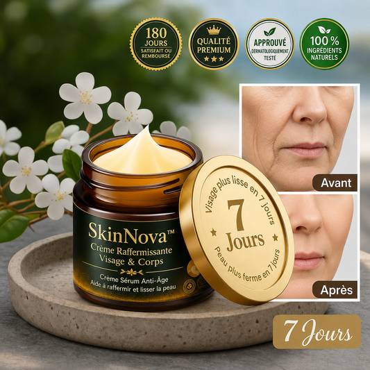 SkinNova™ Crème Raffermissante Visage & Corps | Lifte, hydrate et raffermit votre peau en 10 minutes chrono!