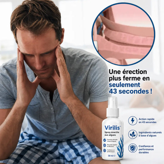 Virilis™ Spray érectile aux algues | Des érections solides comme le roc en seulement 43 secondes !