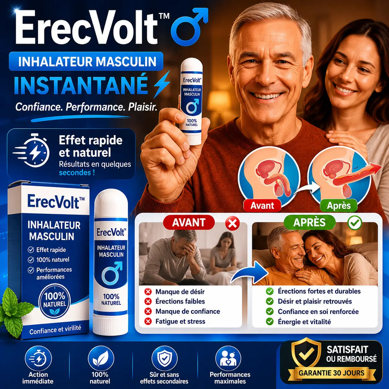 ErecVolt™ Inhalateur Masculin Instantané | Des érections dures comme du roc en 5 minutes — sans aucune pilule !