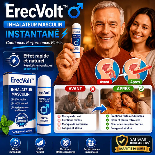 ErecVolt™ Inhalateur Masculin Instantané | Des érections dures comme du roc en 5 minutes — sans aucune pilule !