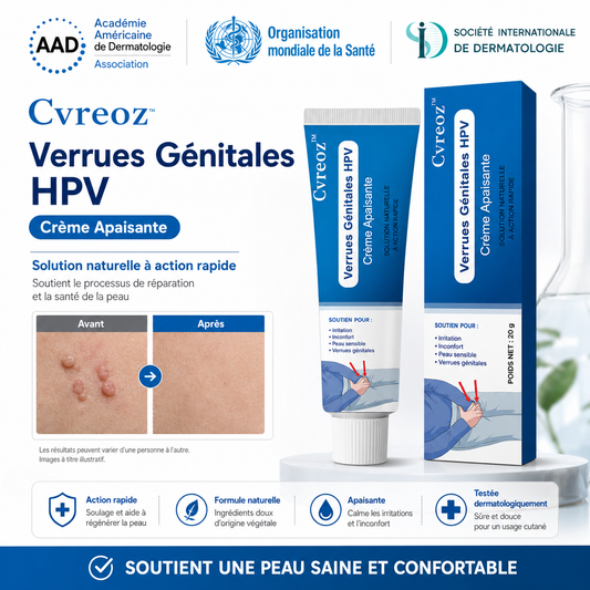 VerriClear™ Crème Anti-Verrues Intimes | Supprimez les verrues gênantes, calmez les démangeaisons et retrouvez une peau nette dès 7 jours !