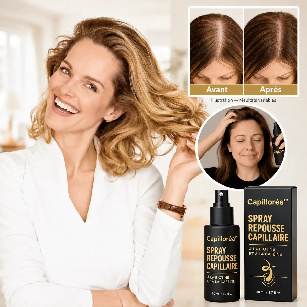 Capilloréa™ Spray Repousse Capillaire | Retrouvez des cheveux plus denses en seulement 14 jours !