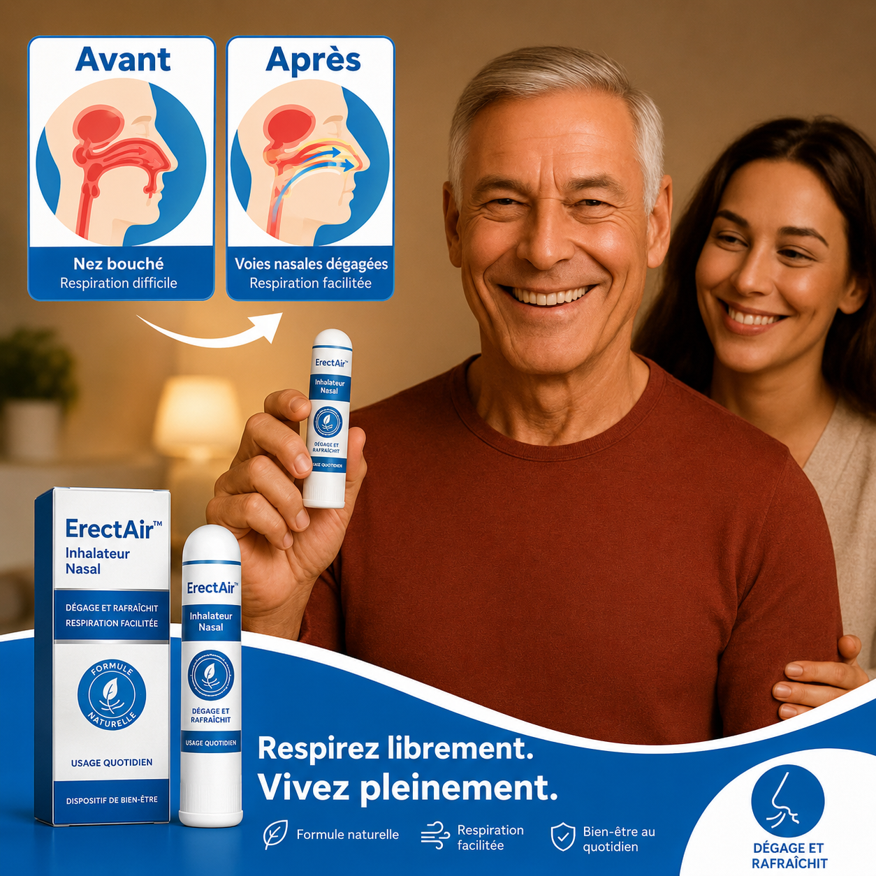 ErectAir™ Inhalateur Nasal | Érections fermes en 5 minutes – sans pilules!