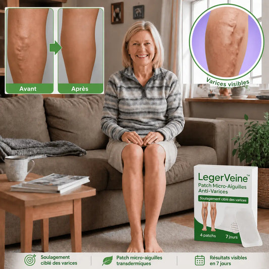 LegerVeine™ Patch Micro-Aiguilles Anti-Varices | Soulage les Varices à 92% en 7 Jours !