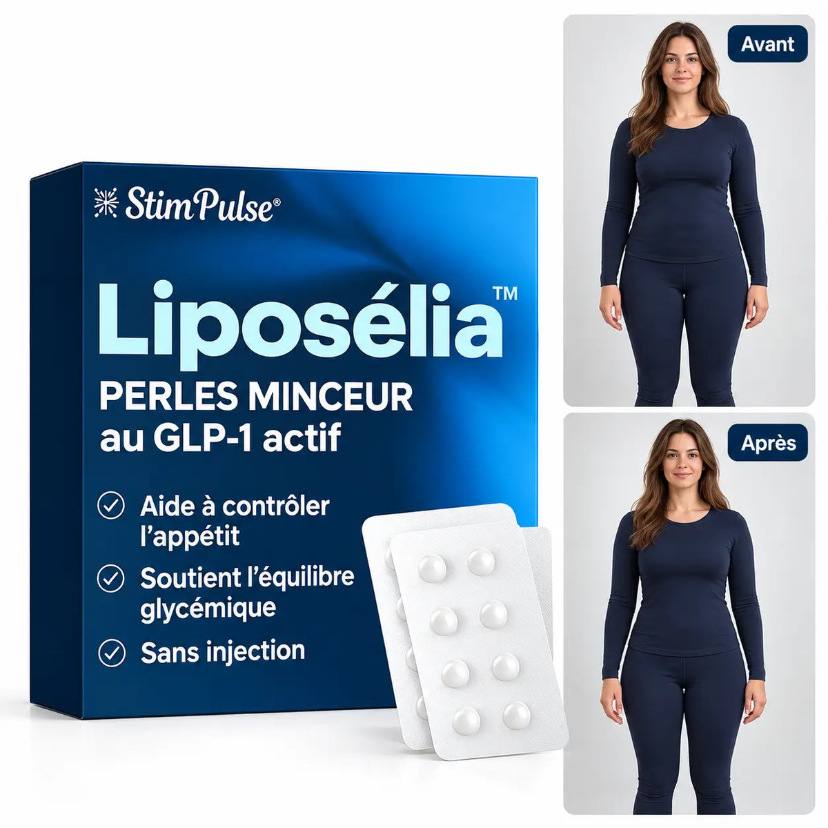 Liposélia™ Perles Minceur au GLP-1 Actif | Perdez 6 kilos de graisse en 5 jours sans régime ni piqûre!