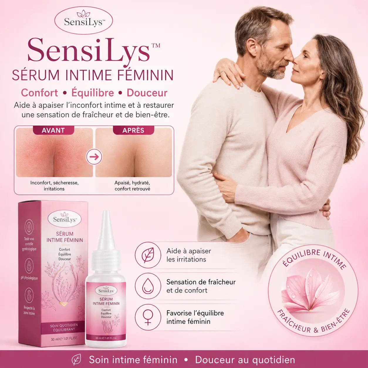 SensiLys™ Sérum Intime Féminin | Restaure la sensibilité en 90 secondes et rend le toucher plus intense !