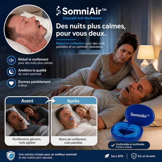 SomniAir™ Dispositif Anti-Ronflement | Réduit le ronflement jusqu'à 97 % dès la première nuit !