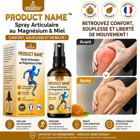 Arthélion™ Spray Articulaire au Magnésium & Miel | Répare vos articulations douloureuses en 10 minutes!