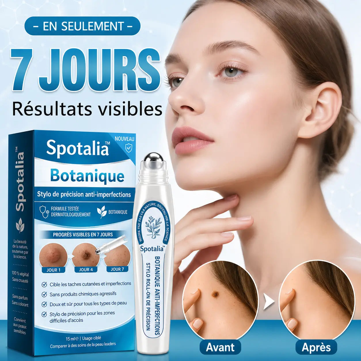 Spotalia™ Stylo Anti-Imperfections | Éliminez imperfections, verrues et taches en 7 jours sans douleur !