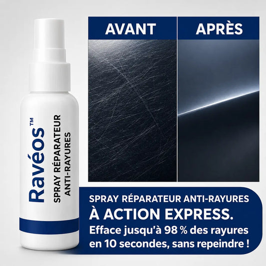 Ravéos™ Spray Réparateur Anti-Rayures à Action Express | Efface jusqu’à 98 % des rayures en 10 secondes, sans repeindre!
