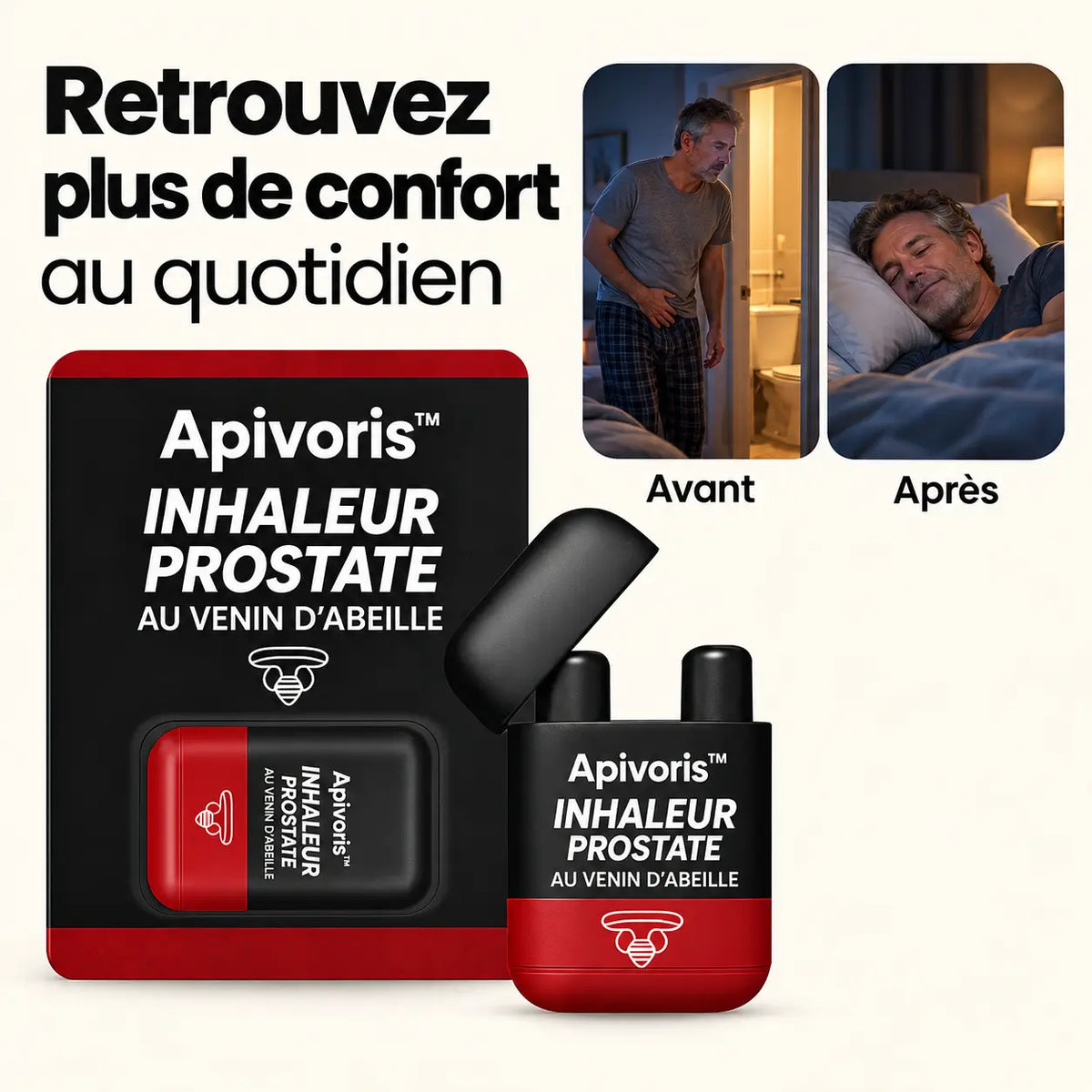 Apivoris™ Inhaleur Prostate au Venin d’Abeille | Retrouvez une érection ferme et immédiate en 3 minutes !