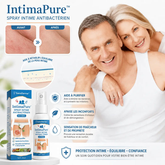 IntimaPure™ Spray Intime Antibactérien | Élimine les démangeaisons et les odeurs de la zone intime en 48 heures !