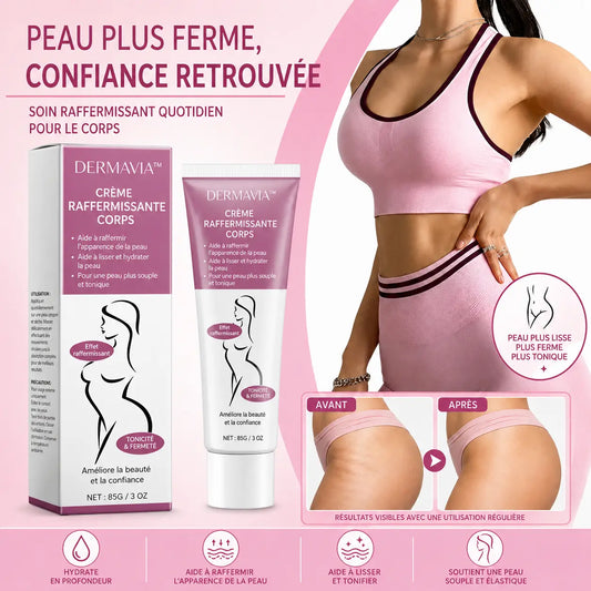 Dermavia™ Crème Raffermissante Corps | Augmente visiblement vos formes en quelques minutes !