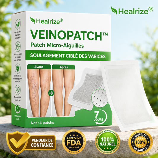 VeinoPatch™ Patch Micro-Aiguilles Anti-Varices | Réduisez jambes lourdes, gonflements et varices visibles en 7 jours !