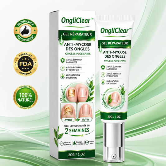 OngliClear™ Gel Réparateur Anti-Mycose | Éliminez les champignons et retrouvez des ongles sains en 7 jours !