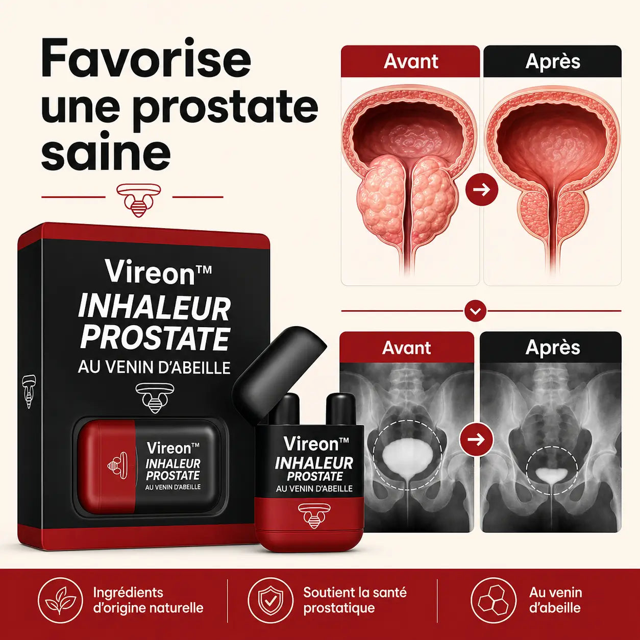 Vireon™ Inhaleur Prostate au Venin d’Abeille | Retrouvez une érection ferme et immédiate en 3 minutes !
