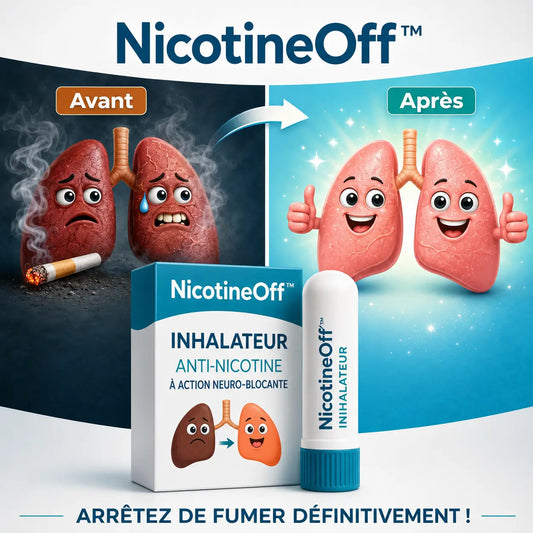 NicotineOff™ Inhalateur Anti-Nicotine à Action Neuro-Blocante | Arrêtez de fumer en seulement 3 jours !