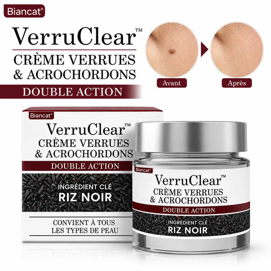 VerruClear™ Crème Verrues & Acrochordons | Ciblez les excroissances disgracieuses et récupérez une peau nette sans douleur !