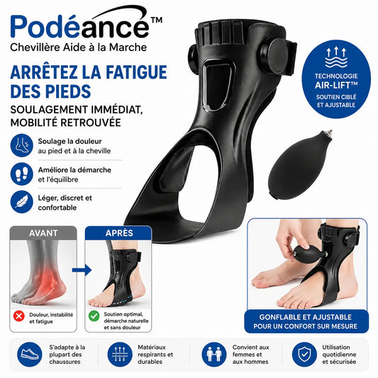 Podéance™ Chevillère Aide à la Marche | Fini le pied qui traîne, remarchez normalement dès le premier pas !