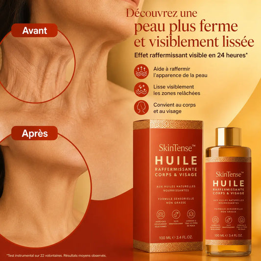 SkinTense™ Huile Raffermissante Corps & Visage | Retend la Peau Flasque en 24h, Sans Aiguilles ni Chirurgie!