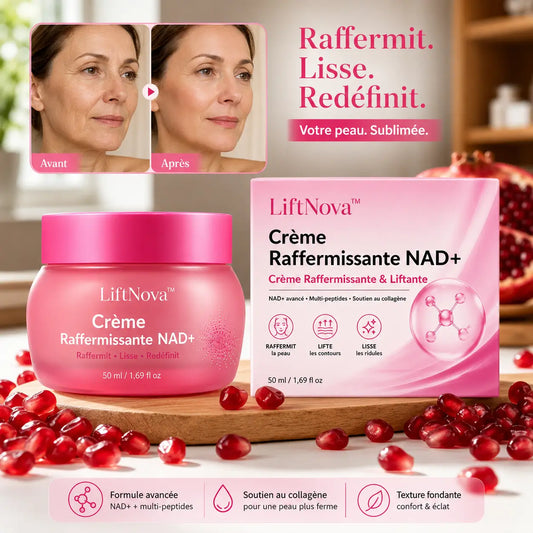 LiftNova™ Crème Raffermissante NAD+ | Lissez rides, relâchement et peau fripée en 14 jours, sans injections !