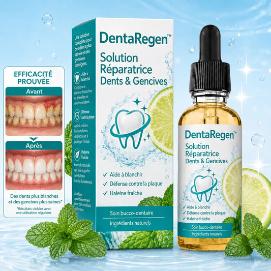 DentaRegen™ Solution Réparatrice Dents & Gencives | Réparez vos dents et apaisez vos gencives dès les premiers rinçages !