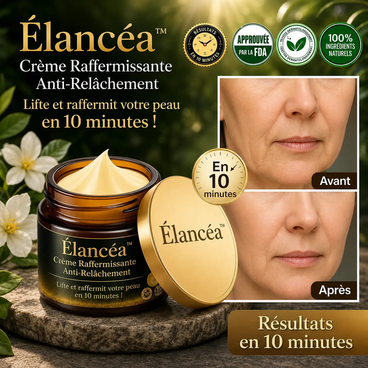 Élancéa™ Crème Raffermissante Anti-Relâchement | Lifte et raffermit votre peau en 10 minutes !