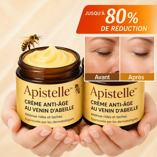 Apistelle™ Crème Anti-Âge au Venin d’Abeille | Élimine rides et taches en 3 minutes – approuvé par les dermatologues!