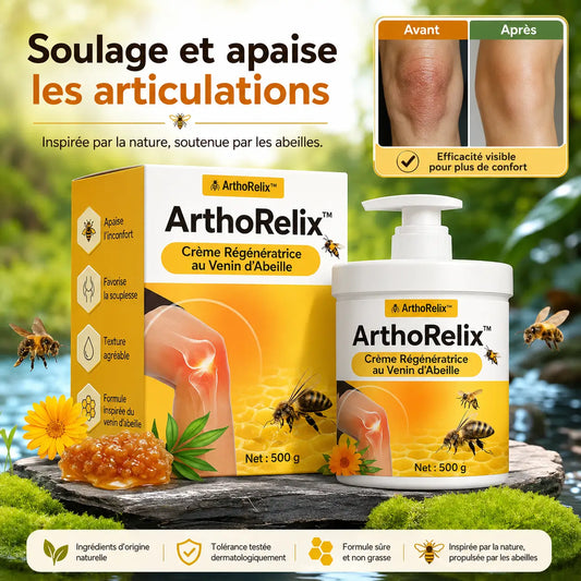 ArthoRelix™ Crème Régénératrice au Venin d’Abeille | Supprime vos douleurs articulaires en 10 minutes!