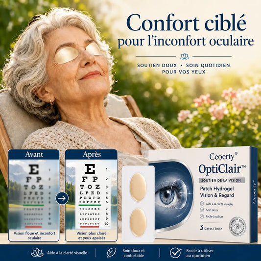 OptiClair™ Patch Hydrogel Vision & Regard | Apaisez vos yeux fatigués par les écrans et retrouvez un regard frais en 60 secondes !