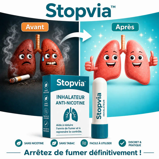 Stopvia™ Inhalateur Anti-Nicotine | Éliminez 97 % des envies de nicotine et arrêtez de fumer en seulement 3 jours !